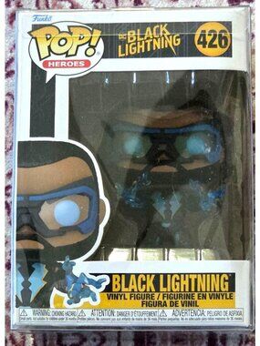 Funko Pop! DC Universe Black Lightning #426 Vinyl w/Protector Case BNIB Figure!!